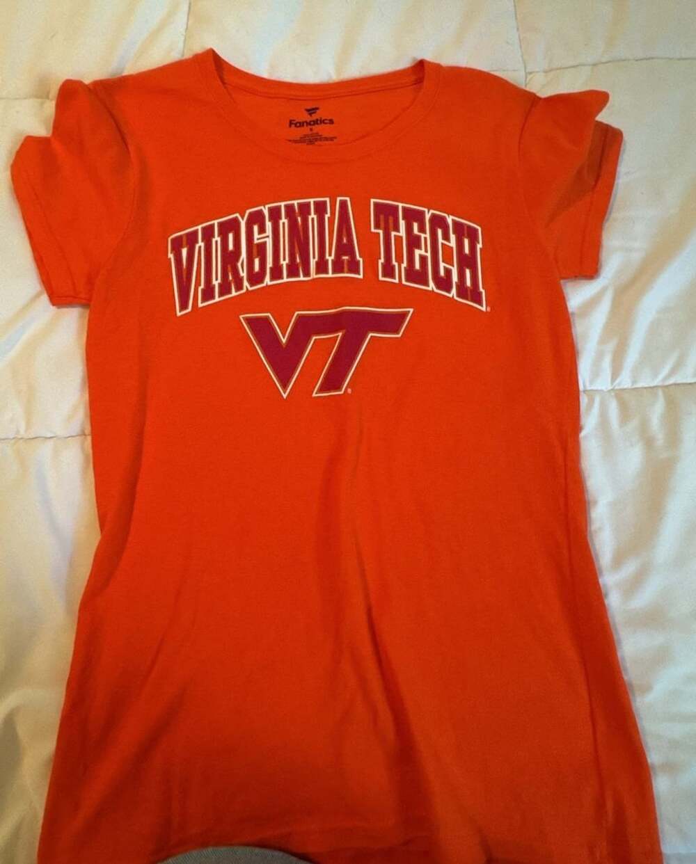 Fanatics Virginia Tech Hokies Womens Orange T-Shirt size small